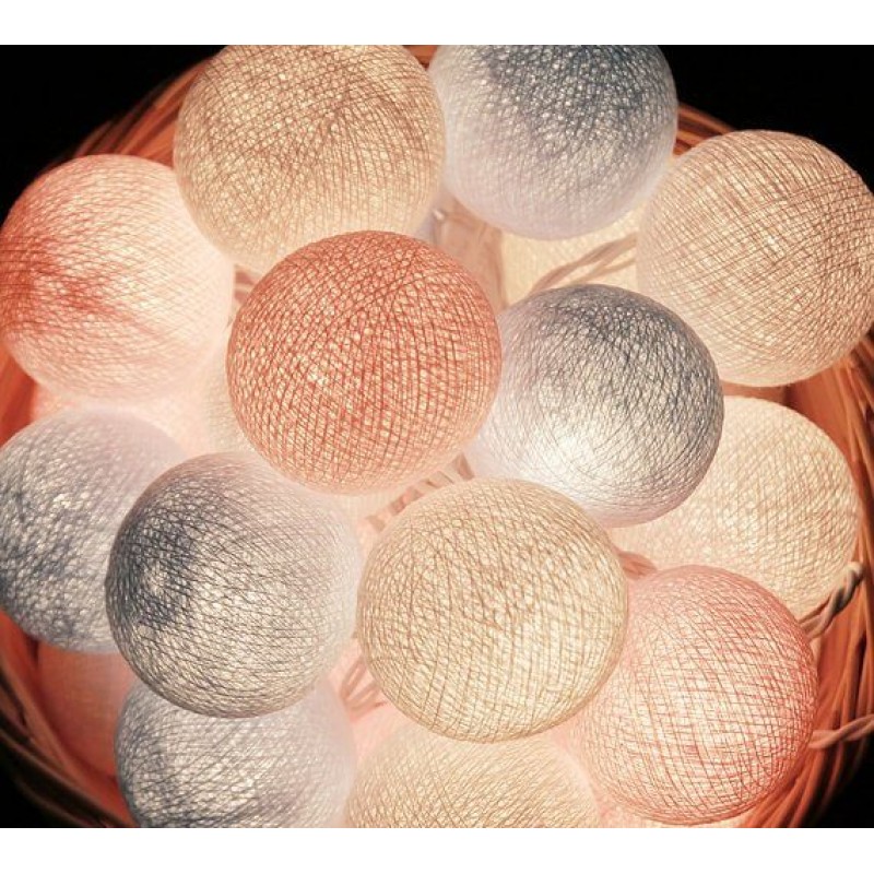 Гирлянда тайские фонарики CBL Light Pastel 35 шт от USB, 4 м