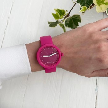 Женские силиконовые часы-конструктор actimer, малиновый ремешок, циферблат Mate pink