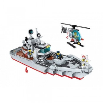 Детский конструктор Qman 1722 военный корабль, 539 деталей