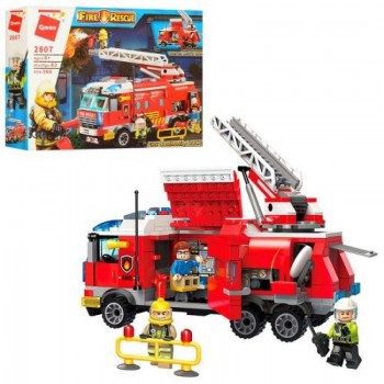 Детский конструктор Qman 2807 Пожарные, 366 деталей