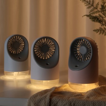 Аккумуляторный увлажнитель воздуха - вентилятор Fan 3в1, белый