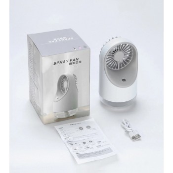 Аккумуляторный увлажнитель воздуха - вентилятор Fan 3в1, белый