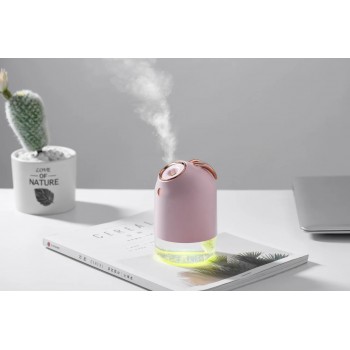 Аккумуляторный увлажнитель воздуха Bunny 250мл, 800мАч, розовый
