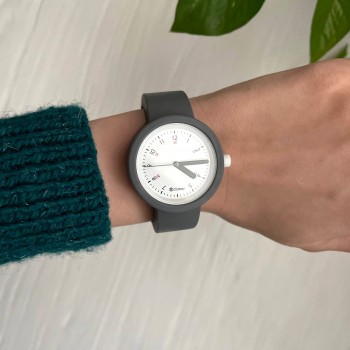 Женские силиконовые часы-конструктор actimer, серый ремешок, циферблат Black time