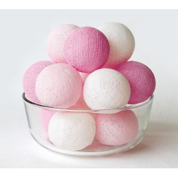 Гирлянда тайские шарики-фонарики CBL Bright Pink 35 шт от USB, 4 м