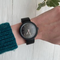 Женские силиконовые часы-конструктор actimer, черный ремешок, циферблат Metallic black