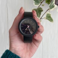 Женские силиконовые часы-конструктор actimer, черный ремешок, циферблат Metallic black