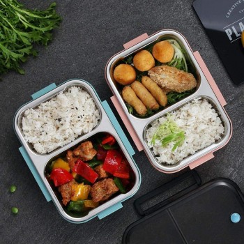 Термо ланч бокс з двома герметичними відділеннями Clear, 1000 мл, білий