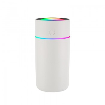 Міні USB зволожувач повітря для машини car RGB 320мл, білий