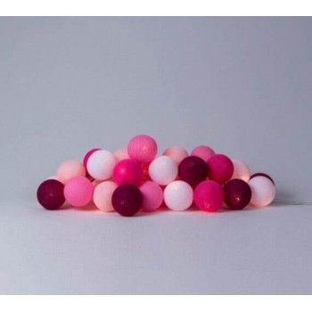 Гирлянда тайские фонарики CBL Розовая 20 шариков, 3.7 м