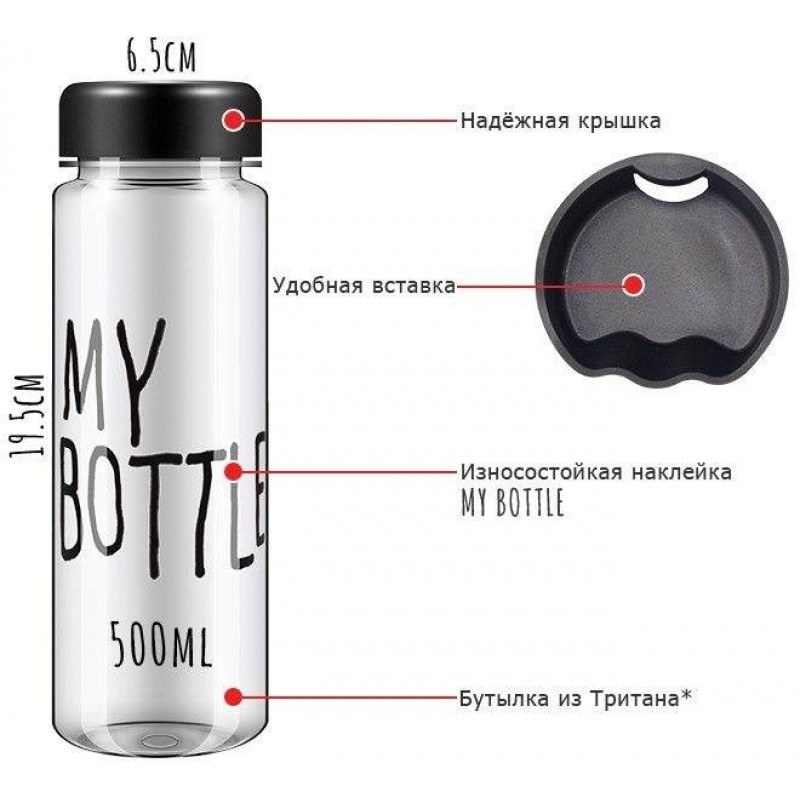 Зелена пляшка My Bottle з чохлом