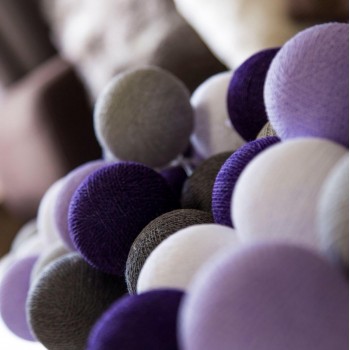 Гирлянда-ночник хлопковые фонарики  CBL Dark Iris 20 шт, 3.7 м