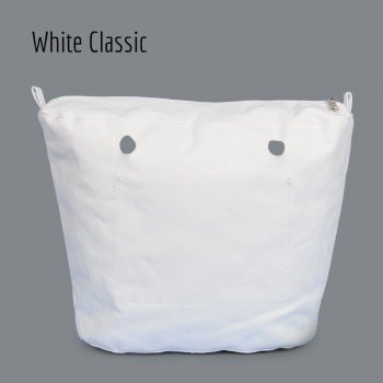 Якісна джинсова підкладка для сумки classic, біла