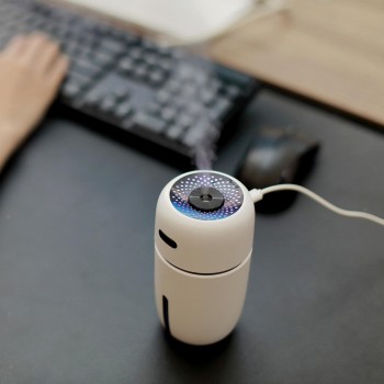 Мини USB увлажнитель воздуха для машины 200мл, белый