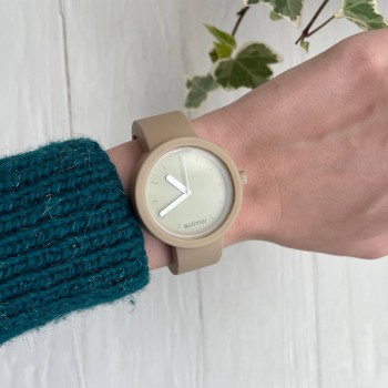 Женские силиконовые часы-конструктор actimer, капучино ремешок, циферблат Mate beige