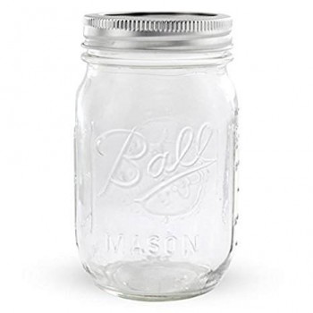 Банка Ball Mason Jars с трубочкой и 2 крышками