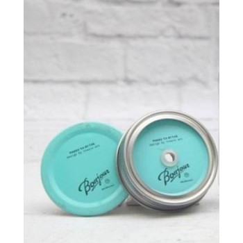 Кришка 2 в 1 Bonjour Blue для Mason Jar