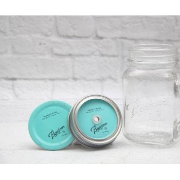 Кришка 2 в 1 Bonjour Blue для Mason Jar