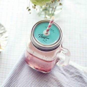 Кришка 2 в 1 Bonjour Blue для Mason Jar