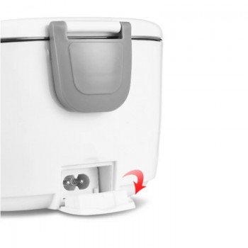 Ланч бокс з підігрівом від мережі/автоммобіля зі сталевою колобою, Elecro 1.5л, сірий