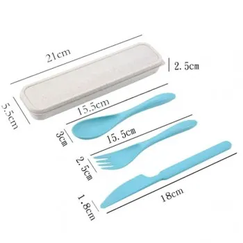 Набір столових приборів з ЕКО матеріалу - ECO Classic 3 в 1, бежевий