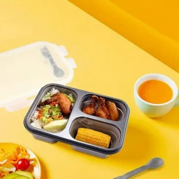 Ланч бокс складаний силіконовий 1100 мл Collapsible, Пудровий