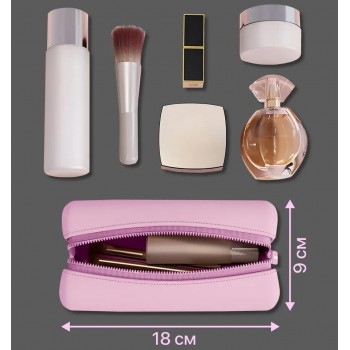 Маленька дорожня косметичка - органайзер Fungoofun EVA, водонепроникна, рожева