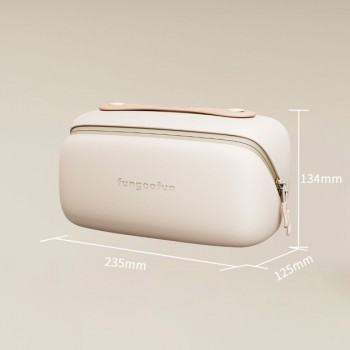 Компактна дорожня косметичка Fungoofun EVA, водонепроникний органайзер із вкладишем, бежевий