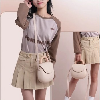 Жіноча сумка-клатч Fungoofun EVA, вологостійка, з ручкою та ремінцем, бежева