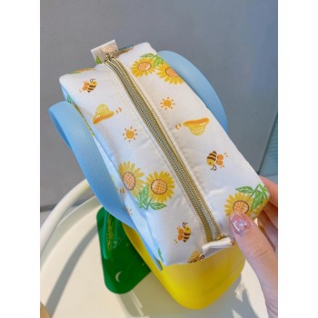 Жіноча каучукова сумка-шопер з косметичкою Fungoofun EVA, водостійка, набір 2в1, жовта