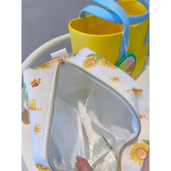 Жіноча каучукова сумка-шопер з косметичкою Fungoofun EVA, водостійка, набір 2в1, жовта