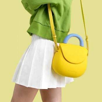 Жіноча сумка-клатч Fungoofun EVA, вологостійка, з ручкою та ремінцем, жовта