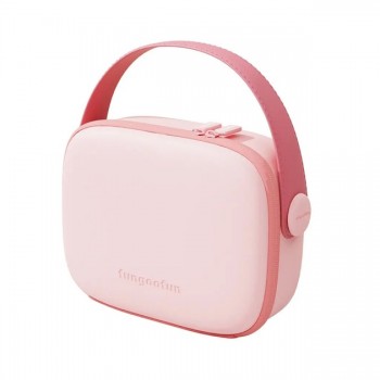 Большая дорожная косметичка Fungoofun EVA, водонепроницаемый бьюти-кейс с отделениями и вкладышем для кисточек, розовый