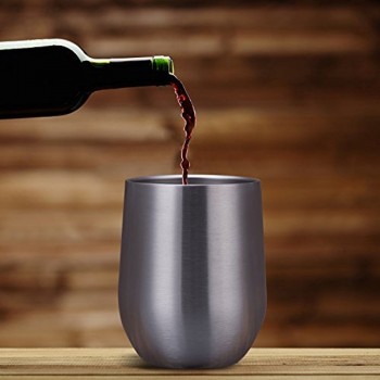 Металевий келих без ніжки Білий, з кришкою, 350 мл