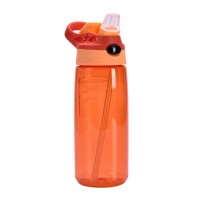 Удобная спорт бутылка для воды с трубочкой Tumbler 500 мл, оранжевая