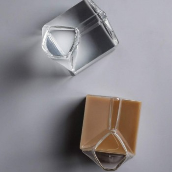 Склянка молочник із боросилікатного скла у формі пакета молока Milk Box, 250 мл - стильна прозора чашка для кави, молока, десертів