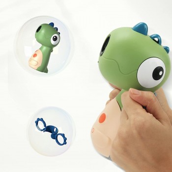 Детский генераторы мыльный пузырей Динозавр Bubble Machine Дракон, синий