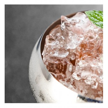 Сталевий келих для шампанського, коктейлів 450 мл, срібний