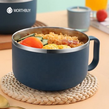 Ланч-бокс для приготовления лапши в форме чашки Noodle 900мл Синий