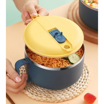 Ланч-бокс для приготовления лапши в форме чашки Noodle 900мл Синий