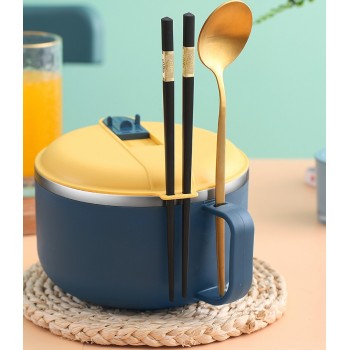 Ланч-бокс для приготовления лапши в форме чашки Noodle 900мл Синий