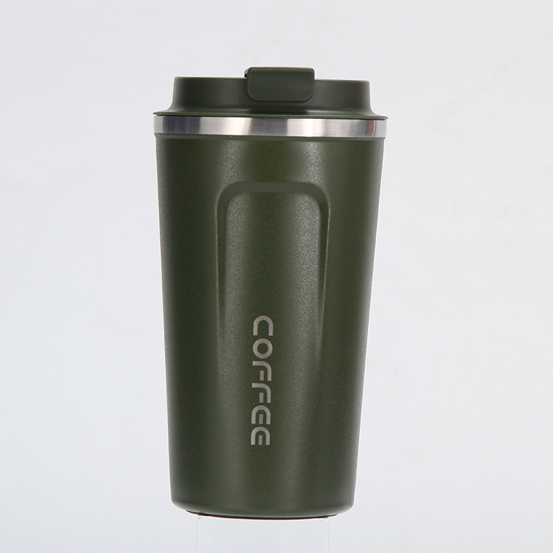 Металлическая термокружка Coffe Tumbler 380 мл - хаки