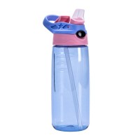 Удобная спорт бутылка для воды с трубочкой Tumbler 500 мл, сине-розовая