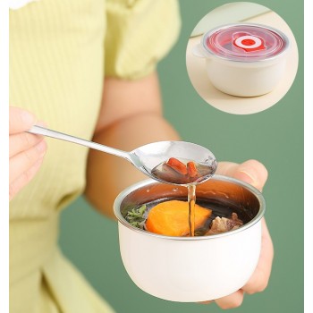 Большой ланч бокс 5 отделений Cosmo Food с супницей и приборами, 1.55л