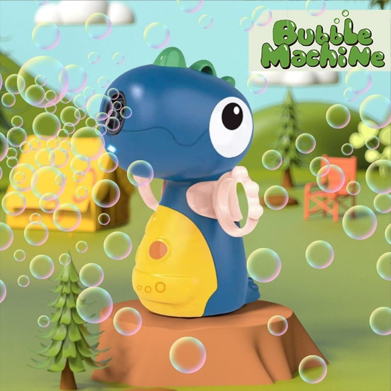 Детский генераторы мыльный пузырей Динозавр Bubble Machine Дракон, синий