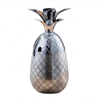 Бокал для коктейля ананас Pineapple из нержавеющей стали 500 мл, серебряный
