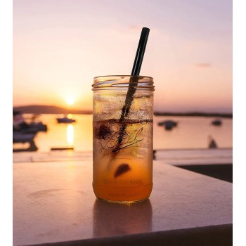 Банка Ball Mason Jars з дерев'яною кришкою та трубочкою, 750 мл