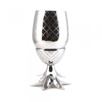 Бокал для коктейля ананас Pineapple из нержавеющей стали 500 мл, серебряный