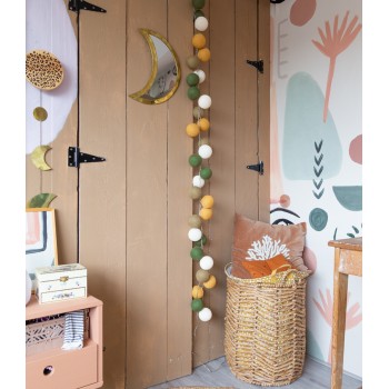 Тайська гирлянда з ниточних куль Jungle 35 шт, 5.5 м