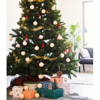 Набор ёлочных игрушек из ниточных шариков 6,5 см, 12 шт Dark Forest